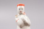 figurine, Girl with a flower (SINGNED BY SCULPTOR), porcelain, Riga (Latvia), USSR, Riga porcelain f...