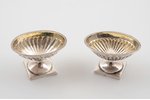 pair of saltcellars, silver, 84 standard, 106.1 g, 5.1(h) x 8.4 x 6.2 cm, by Serebryanikov Fedor Ily...
