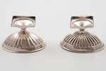 pair of saltcellars, silver, 84 standard, 106.1 g, 5.1(h) x 8.4 x 6.2 cm, by Serebryanikov Fedor Ily...