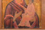 ikona, Tihvinas Dievmāte, dēlis, gleznojums, gleznojums uz sudraba, Krievijas impērija, 19. gs., 35....