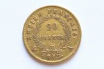 France, 20 francs, 1813, Napoléon I, gold, fineness 900, 6.45161 g, fine gold weight 5.806 g, F# 516...