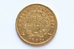 France, 20 francs, 1809, Napoléon I, gold, fineness 900, 6.45161 g, fine gold weight 5.806 g, F# 516...