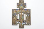 cross, The Crucifixion of Christ with saints, copper alloy, 5-color enamel, Russia, the 2nd half of...