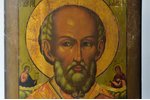 icon, Saint Nicholas the Miracle-Worker, board, painting on silver, Russia, 37 х 44.5 х 3.3 cm...