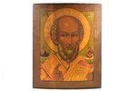 icon, Saint Nicholas the Miracle-Worker, board, painting on silver, Russia, 37 х 44.5 х 3.3 cm...