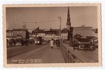 photography, Riga, pontoon bridge, Latvia, 20-30ties of 20th cent., 13.8x8.8 cm...