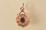 a pendant, gold, 585 standard, 1.28 g., the item's dimensions 1.65 х 1.1 cm, beginning of 21st cent....