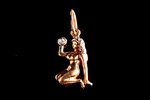 кулон, "Дева", золото, 585 проба, 1.53 г., размер изделия 1.9 см, 2000-е годы, Латвия...