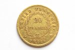 France, 20 francs, 1811, Napoléon I, gold, fineness 900, 6.45161 g, fine gold weight 5.806 g, F# 516...