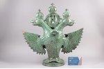 подсвечник, Двуглавый орёл, керамика, Скопинская керамика, Российская империя, начало 20-го века, h...