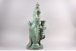 candlestick, Double-headed eagle, ceramics, Skopin ceramics, Russia, the beginning of the 20th cent....