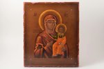 icon, Our Lady of Smolensk, board, silver, painting, guilding, cloisonne enamel, filigree, oklad wei...