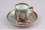 coffee steam, Silk yarn, hand-painted, porcelain, sculpture's work, M.S. Kuznetsov manufactory, Russ...