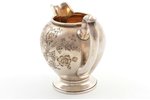 cream jug, silver, 84 standard, 182 g, engraving, 10.5 cm, Varvara Baladanova factory, 1896-1908, Mo...