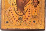 icon, Our Lady of Kazan, board, painting, gold leafy, Russia, the end of the 19th century, 22.2 x 26...