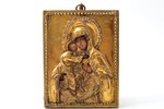 icon, Feodorovskaya Icon of the Mother of God, board, painting, guilding, silver oklad, oklad weight...