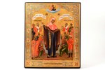 icon, Mother of God Joy of All Who Sorrow, board, painting, gold leafy, Russia, the end of the 19th...