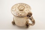 beer mug, silver, "Gustav II Adolf - King of Sweden", 830 standard, 1066 g, gilding, silver stamping...