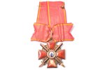 order, the Order of Saint Anna with swords, 3rd class, gold, 56 standard, Russia, the end of 19th ce...