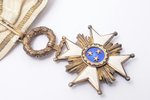 order, Order of Three Stars, 3rd class, silver, 875 standard, Latvia, 20-30ies of 20th cent., 53 x 4...