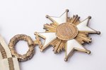 орден, Орден Трёх Звёзд, 3-я степень, серебро, 875 проба, Латвия, 20е-30е годы 20го века, 53 x 46 мм...