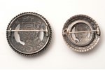sakta, "Five lats coin", 2 pcs., silver, 24.73 + 8.9 g., the item's dimensions Ø 3.95, 3.3 cm, the 2...