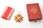 order, The Saint Stanislav order with original case, 2nd class, gold, 56 standard, Russia, 19th cent...