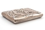 cigarette case, silver, Mephistopheles, 84 standard, 308.6 g, gilding, 11.8 х 8.35 х 1.9 cm, by V.Ci...