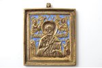 icon, Saint Nicholas the Wonderworker, copper alloy, 1-color enamel, Russia, the end of the 19th cen...