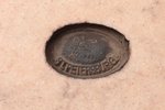 настольная медаль, Пётр I, бронза, мрамор, Российская Империя, 1882 г., Ø 99 / Ø ~ 58 мм...