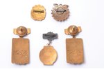 set of badges, VCSPS, 5 pcs., USSR, 50-60ies of the 20th cent....