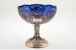 fruit dish, silver, 830 standard, 533.7 g, (weight without glass), h 20.5 / Ø 20 cm, the beginning o...