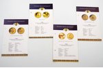 A set of coins from different countries in miniature, gold, fineness 999.9, 11.377 g, fine gold weig...