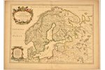 map, Northwestern Europe, France, 1708, 54 х 74 cm...