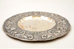 platter, silver, 830 standard, 1010 g, Ø 37.5 / h 1.5 cm, 1956, Finland...