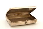 snuff-box, silver, 84 standard, 144 g, niello enamel, gilding, 11.5 x 6.75 x 2.75 cm, 1893, Moscow,...