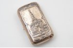 snuff-box, silver, 84 standard, 87.40 g, niello enamel, gilding, 9.3 x 5.3 x 2.6 cm, 1881, Moscow, R...