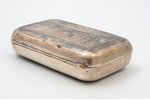 snuff-box, silver, 84 standard, 143.5 g, niello enamel, gilding, 10.6 x 6.6 x 2.95 cm, 1878, Moscow,...