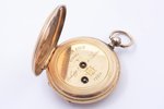 kabatas pulkstenis, Šveice, 20. gs. sākums, zelts, 56, 14 K prove, 29 g, Ø 36 mm, mehānisms darba kā...