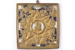 icon, Neopalimaya Kupina, copper alloy, 2-color enamel, Russia, the border of the 19th and the 20th...