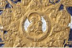 икона, Неопалимая купина, медный сплав, 2-цветная эмаль, Российская империя, рубеж 19-го и 20-го век...