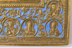 icon, Jesus Christ the Blessed Silence, copper alloy, 1-color enamel, Russia, the 19th cent., 14.3 x...