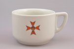 a cup, 7th Sigulda Infantry Regiment, porcelain, M.S. Kuznetsov manufactory, Riga (Latvia), 1934-193...