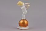 figurine, Angel on a golden ball, porcelain, Riga (Latvia), M.S. Kuznetsov manufactory, 1937-1940, h...