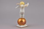 figurine, Angel on a golden ball, porcelain, Riga (Latvia), M.S. Kuznetsov manufactory, 1937-1940, h...