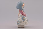 figurine, Girl with headscarf, non-standard painting, porcelain, Riga (Latvia), Riga porcelain facto...