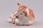 figurine, Bull, porcelain, Riga (Latvia), USSR, Riga porcelain factory, the 80ies of 20th cent., 4.1...