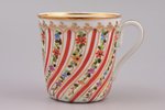 coffee steam, porcelain, M.S. Kuznetsov manufactory, hand-painted, Russia, the border of the 19th an...