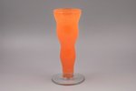 vase, "Movina", Līvāni Glass factory, Latvia, the 90ies of 20th cent., h 22.2 cm, made to order...
