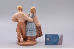 figurine, Folk dance, ceramics, Lithuania, USSR, Kaunas industrial complex "Daile", molder - L.Belve...